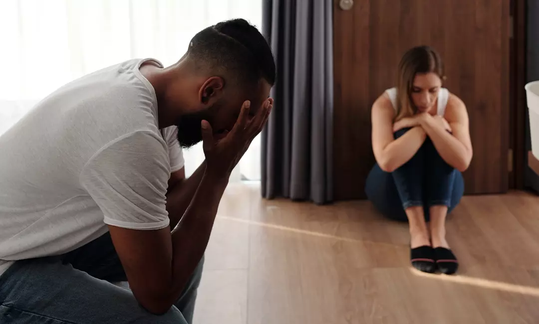 2 individuals distressed due to sex addiction withdrawals